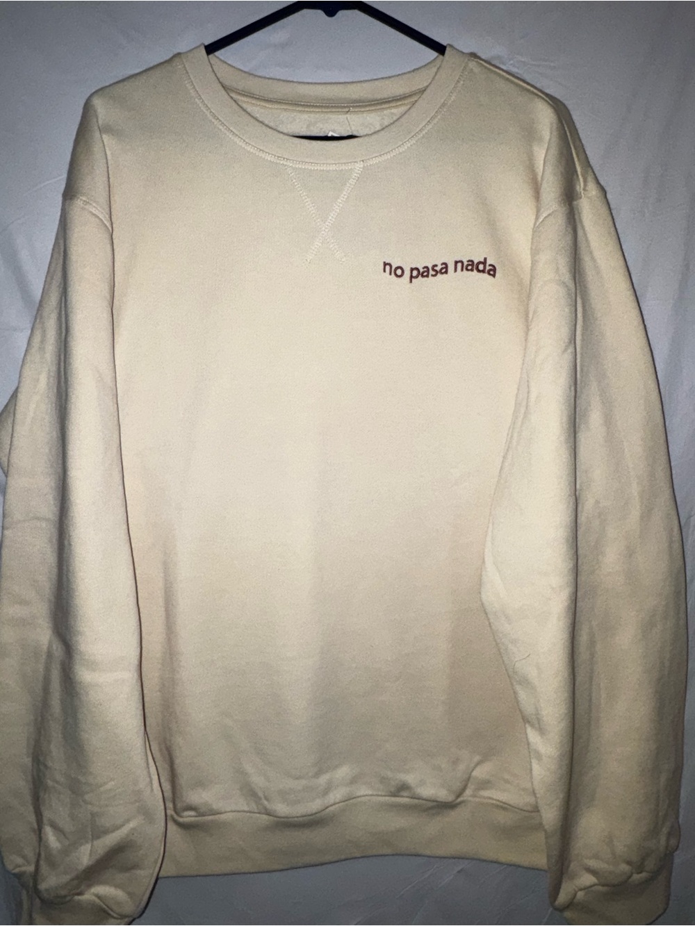 No Pasa Nada Crewneck Sweatshirt - Cream